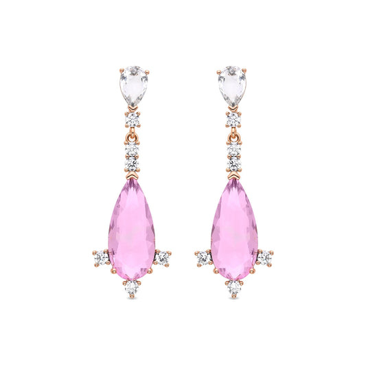 Pendientes acabados en oro amarillo de 18K