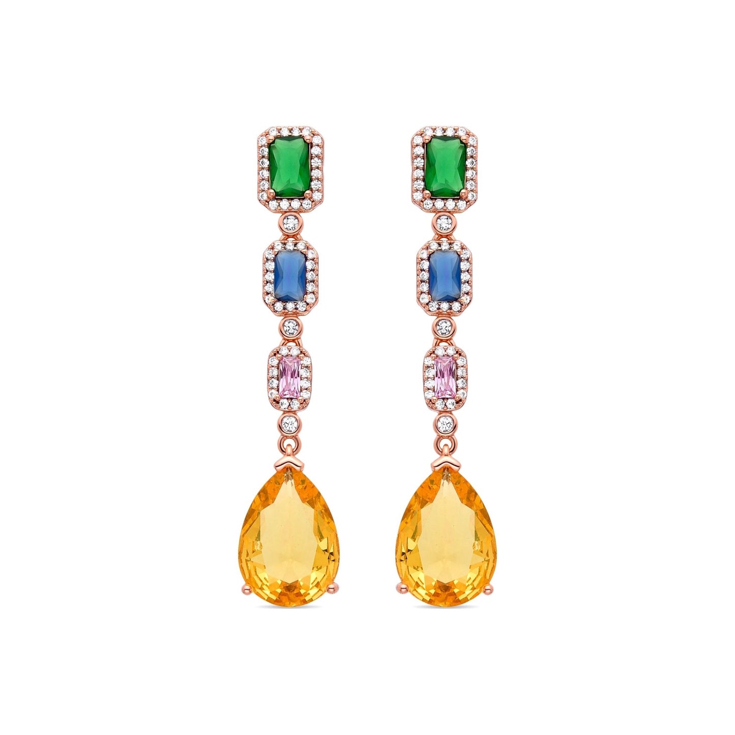 Pendientes acabados en oro amarillo de 18K