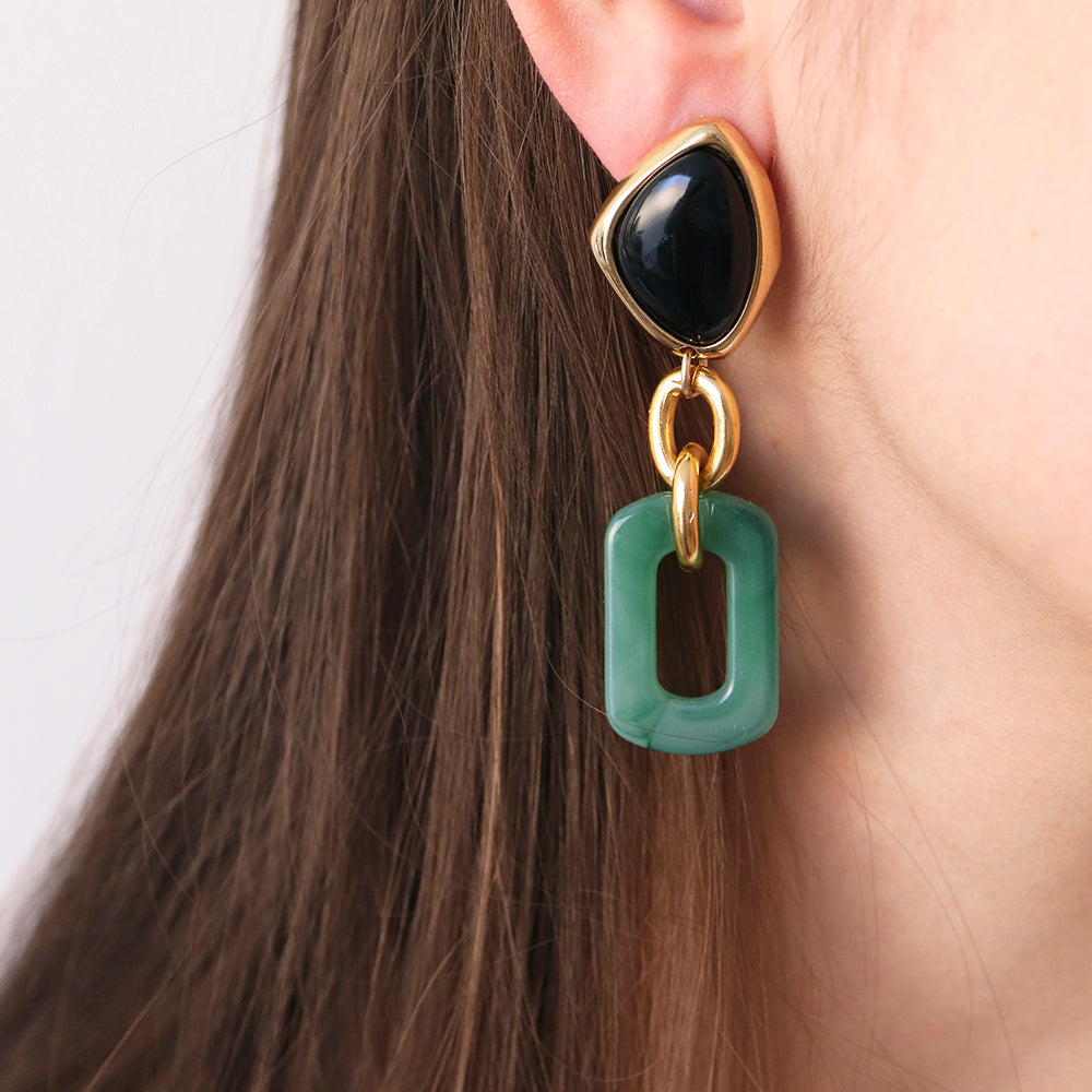 Pendientes dorados para mujer BASIL STUDIO