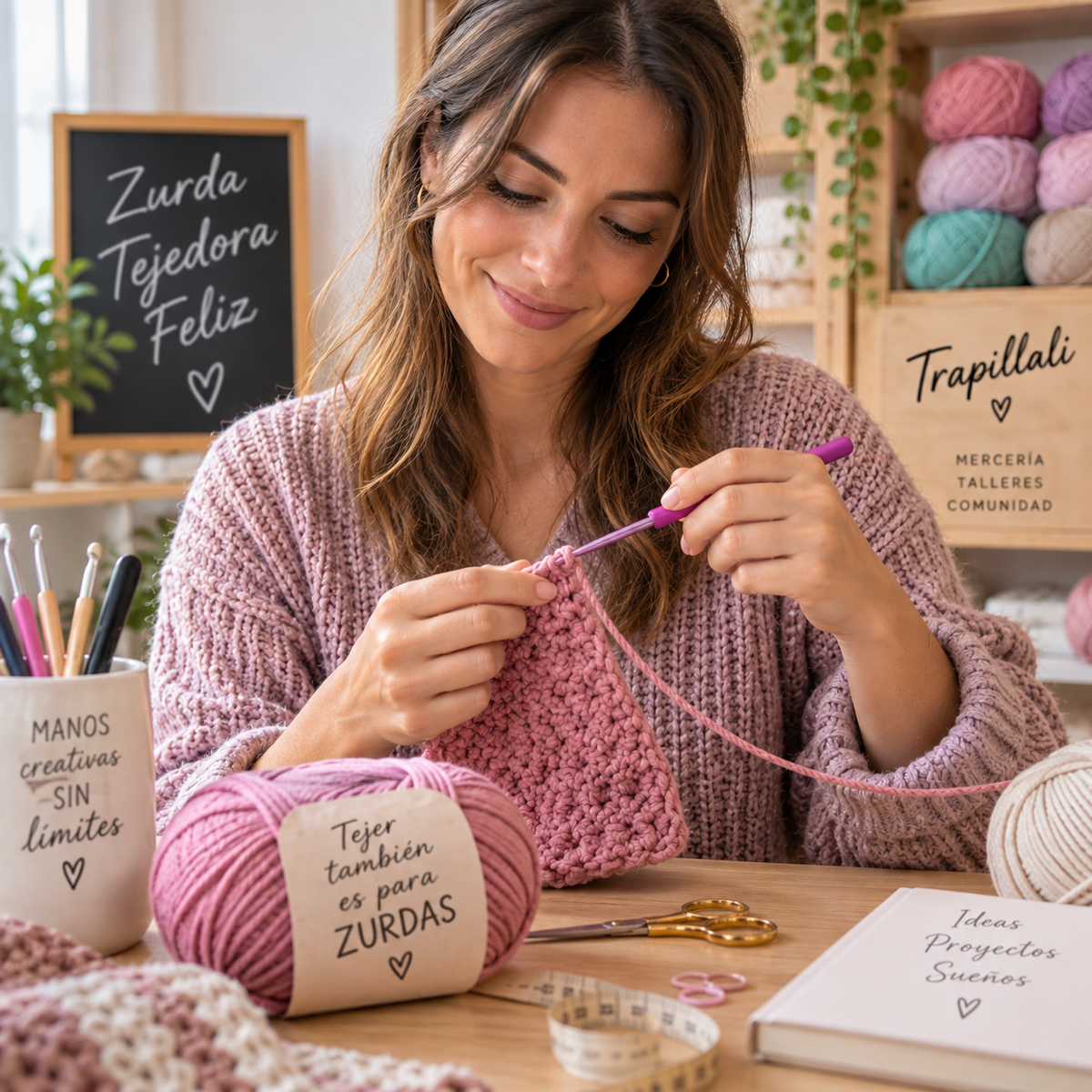 Taller de crochet para zurdas