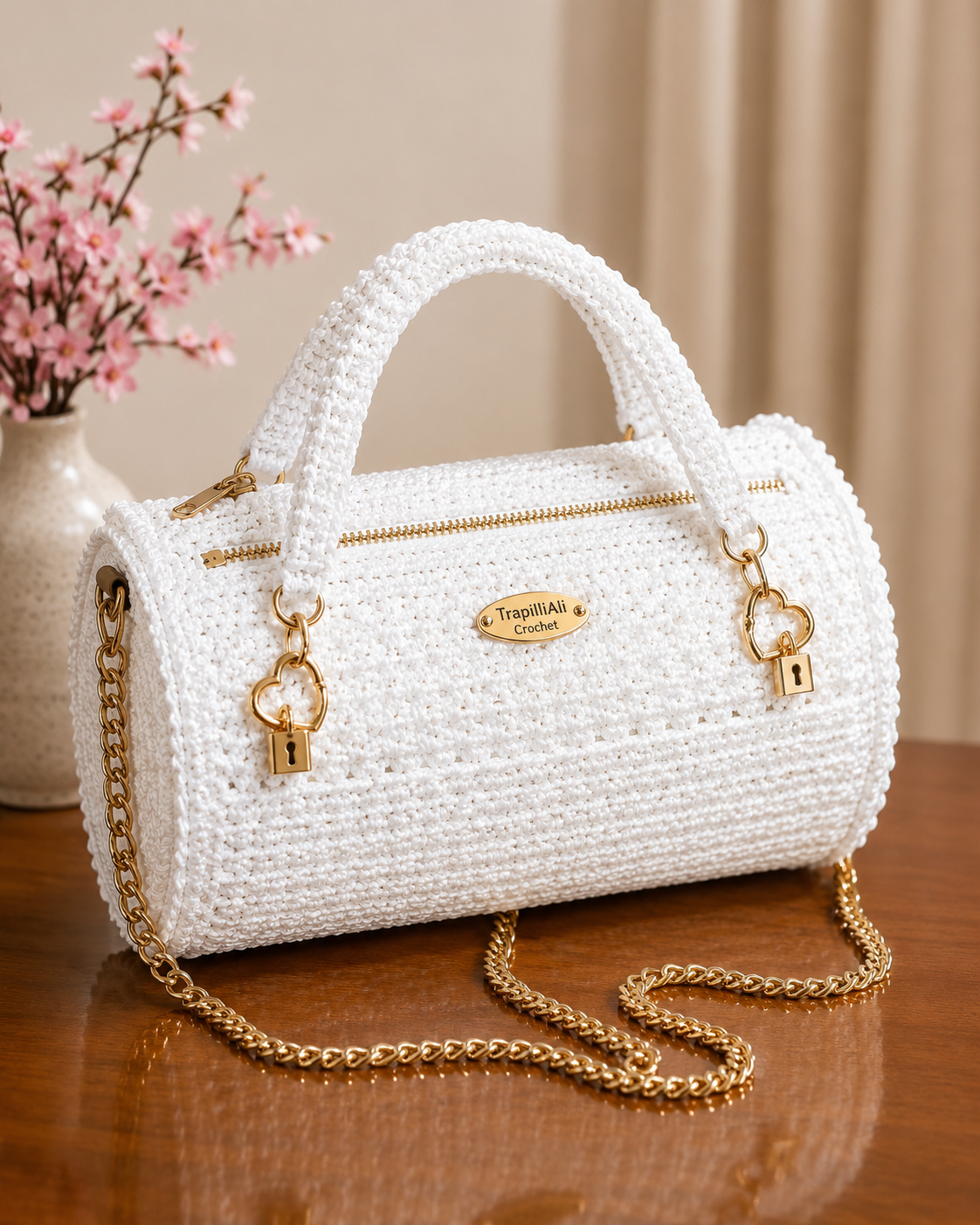 Bolso Alia Nieves de crochet artesanal hecho a mano